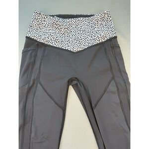 Lululemon Leggings Women's Black Cheetah Print 28"Athleisure Sz 6‎